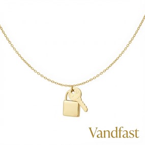 Halsband med lås och nyckel – Guld
